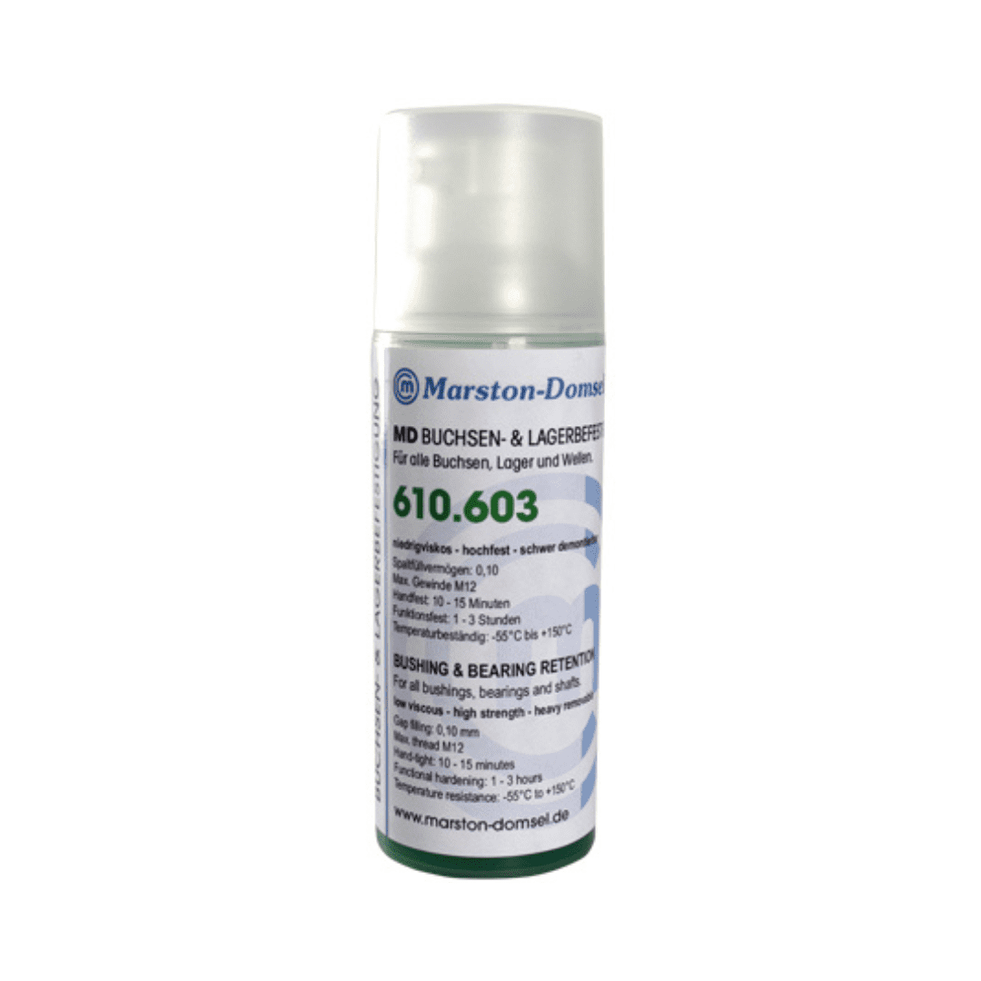 MD Lagerkleber 610.603 - anaerobe Buchsen- & Lagerbefestigung - hochfest, niedrigviskos, kapillaraktiv - 50g Pumpdosierer