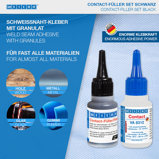 WEICON Contact-Füller Set – Anwendung WEICON Contact-Füller Set – Anwendung