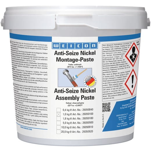 WEICON Anti-Seize Nickel Montagepaste – Produktbild WEICON Anti-Seize Nickel Montagepaste – Produktbild
