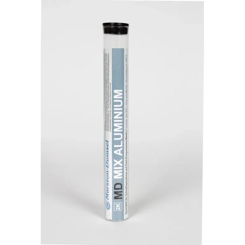 MD-mix Aluminium 1:1 - 2K-Epoxid-Reparaturknete - modellierbar & härtet steinhart - 115g Stange