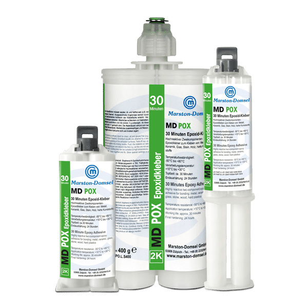 MD POX Epoxidharz Klebstoff - 5/30 Min - 1:1 - 2K-Epoxidharz-Klebstoff - verklebt nahezu jedes Material & extrem fest - 25 g Doppelspritze