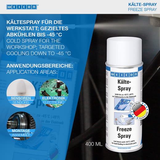 WEICON Kälte-Spray – Anwendung WEICON Kälte-Spray – Anwendung
