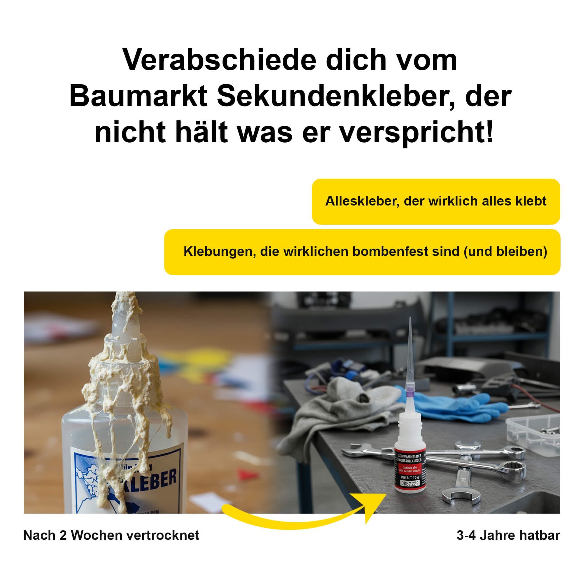 All-In-One Schwanheimer Industriekleber System - Klebt nicht gibt's nicht All-In-One Schwanheimer Industriekleber System - Klebt nicht gibt's nicht