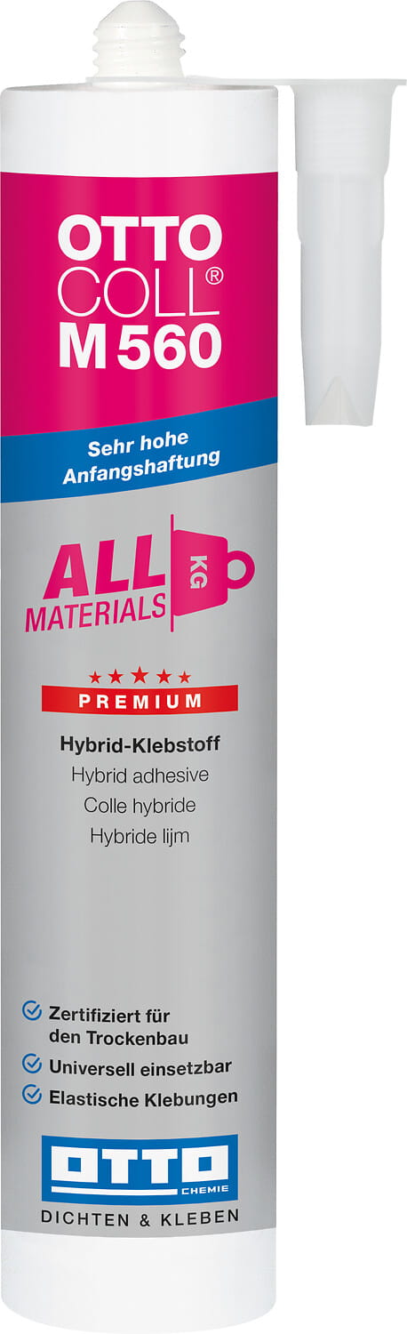OTTOCOLL® M 560 - Der universelle Premium-Hybrid-Klebstoff mit sehr hoher Anfangshaftung