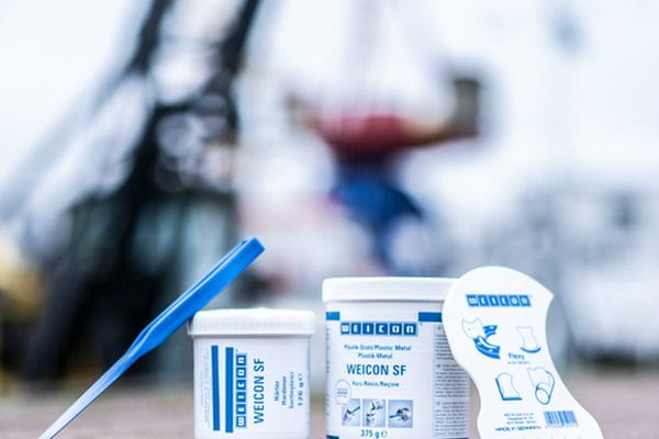 Anwendungsbeispiel WEICON SF: Flächen mit Epoxid ausbessern