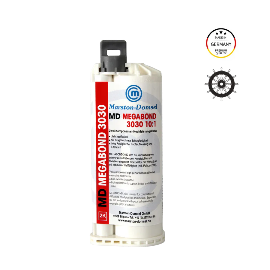 MD Megabond 3030 restflexibel verzögert 10:1 - restflexibler 2K-Acryl-Konstruktionskleber - restflexibel & lange Verarbeitungszeit - 50g Doppelspritze MD Megabond 3030 restflexibel verzögert 10:1 - restflexibler 2K-Acryl-Konstruktionskleber - restflexibel & lange Verarbeitungszeit - 50g Doppelspritze