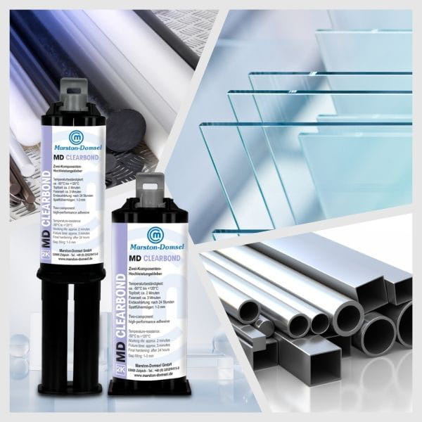 MD Clearbond transparent 10:1 - transparenter 2K-Acryl-Konstruktionskleber - für unsichtbare Verklebungen & restflexibel