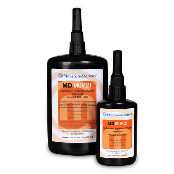 MD-UV Kleber 21 - UV-härtender Klebstoff - sekundenschnell härtend & transparent - 50 g Flasche
