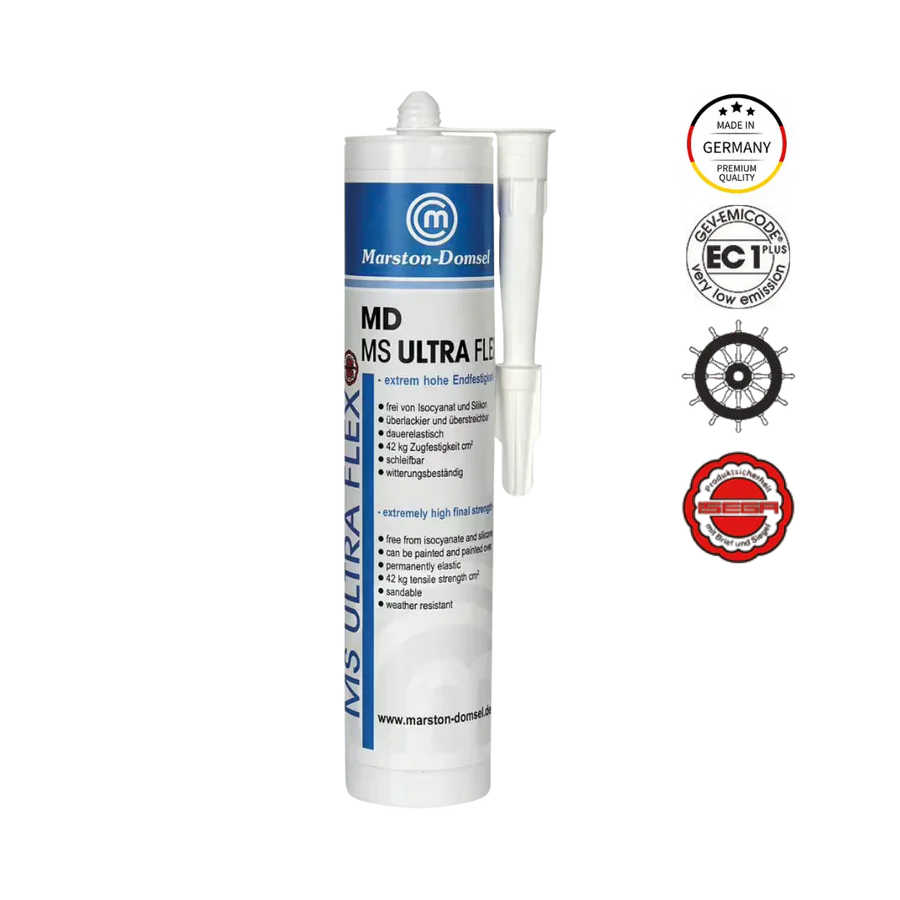 MD MS Polymer Ultra Flex weiß - Profi-Montagekleber - extrem hohe Endfestigkeit & dauerelastisch - 440 g Kartusche MD MS Polymer Ultra Flex weiß - Profi-Montagekleber - extrem hohe Endfestigkeit & dauerelastisch - 440 g Kartusche