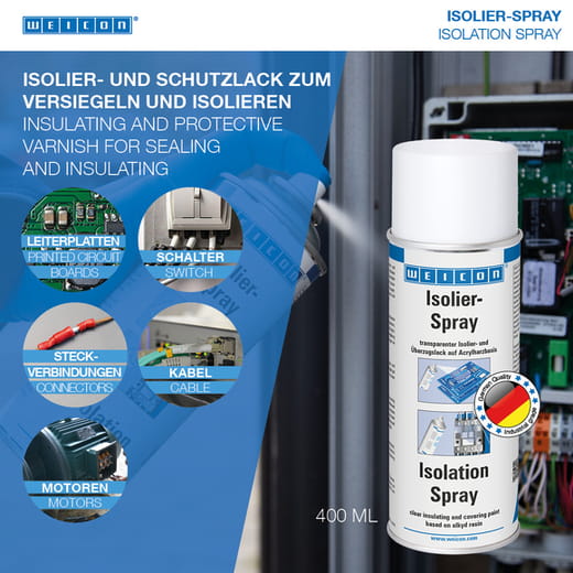 WEICON Isolier-Spray – Anwendung WEICON Isolier-Spray – Anwendung