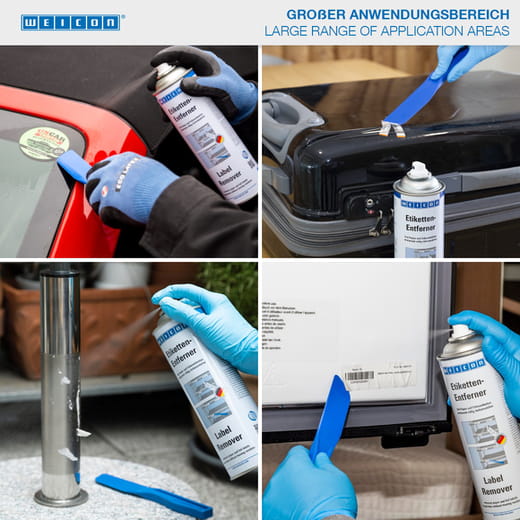 WEICON Etikettenentferner – Anwendung WEICON Etikettenentferner – Anwendung
