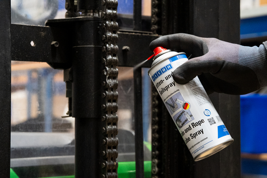 WEICON Ketten- und Seilspray – Anwendung