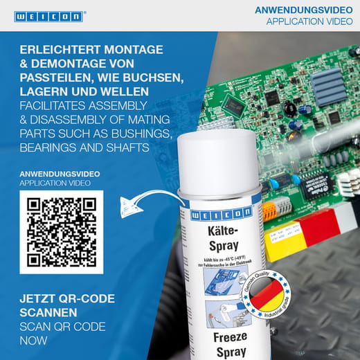 WEICON Kälte-Spray – Anwendung