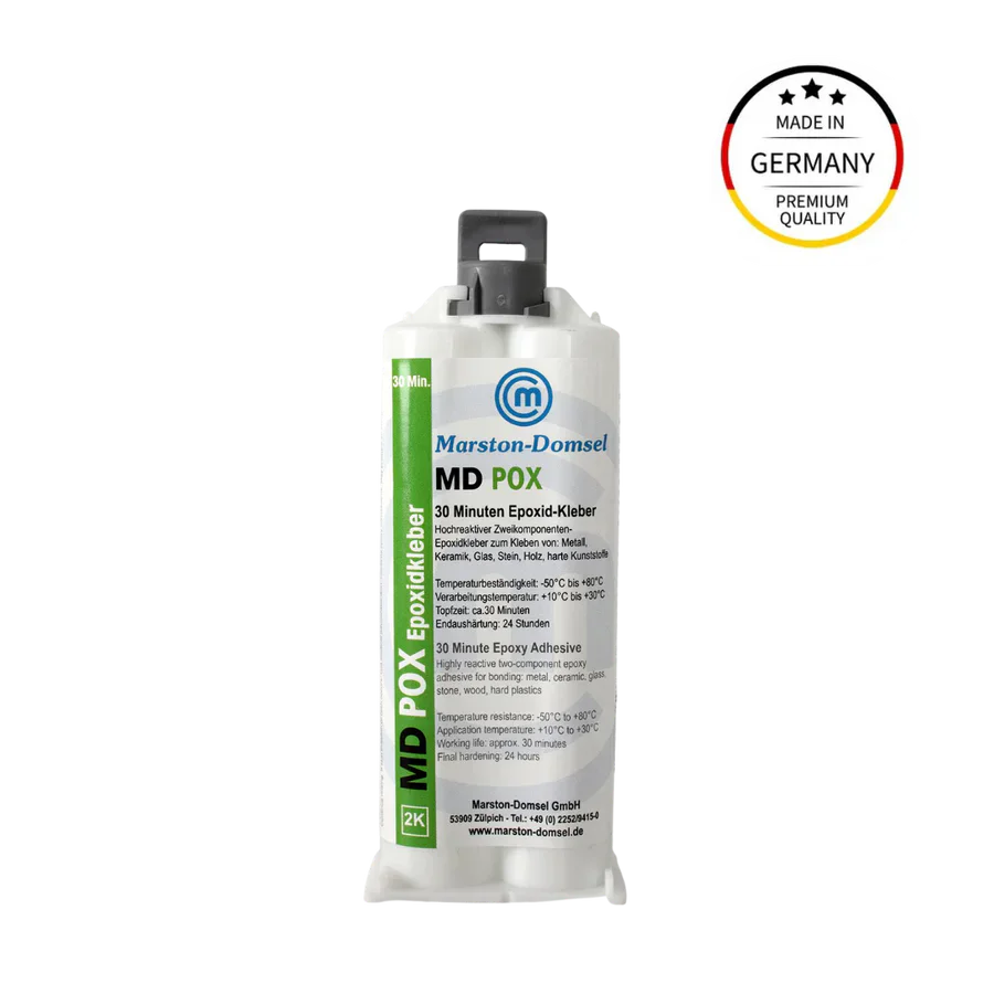 MD POX Epoxidharz Klebstoff - 30 Min - 1:1 - 2K-Epoxidharz-Klebstoff - verklebt nahezu jedes Material & extrem fest - 25 g Doppelspritze MD POX Epoxidharz Klebstoff - 30 Min - 1:1 - 2K-Epoxidharz-Klebstoff - verklebt nahezu jedes Material & extrem fest - 25 g Doppelspritze