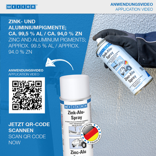 WEICON Zink-Alu-Spray – Anwendung WEICON Zink-Alu-Spray – Anwendung