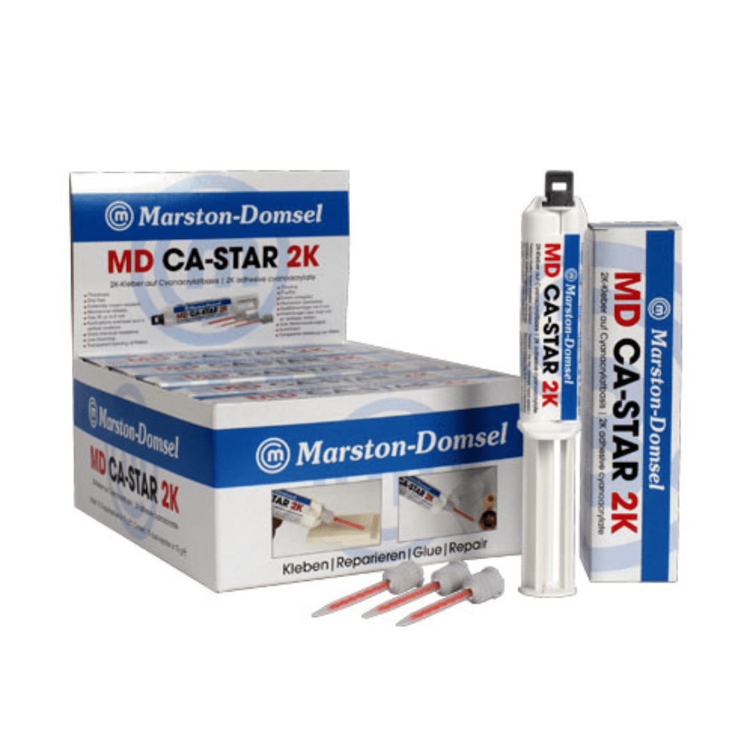 MD CA-Star 2K 4:1 - 2K-Cyanacrylat-Klebstoff - hohe Festigkeit auf Kunststoff, Holz & Metall - 10 g Doppelspritze MD CA-Star 2K 4:1 - 2K-Cyanacrylat-Klebstoff - hohe Festigkeit auf Kunststoff, Holz & Metall - 10 g Doppelspritze