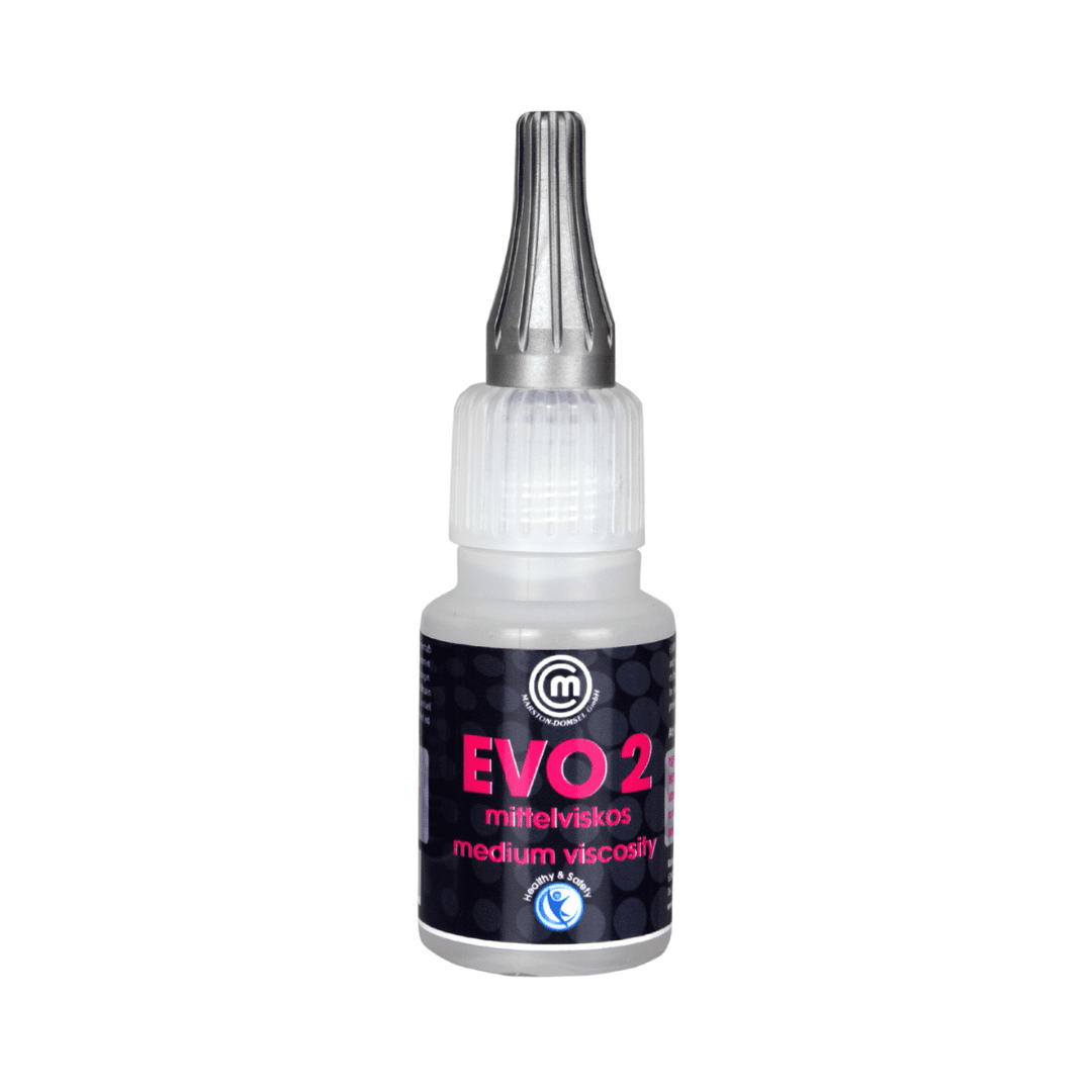 MD-GLUE Evolution 2 - Cyanacrylat-Sekundenkleber - mittelviskos, gefahrstoffreduziert (NSF) - 20g Flasche MD-GLUE Evolution 2 - Cyanacrylat-Sekundenkleber - mittelviskos, gefahrstoffreduziert (NSF) - 20g Flasche