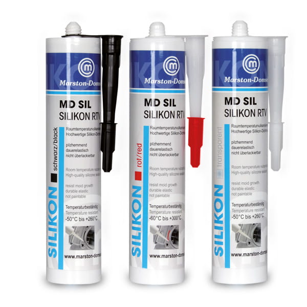 MD-SIL Silikon-Dichtstoff - Hochtemperatur-Silikon-Dichtstoff - hitzefest bis +260 °C & dauerelastisch - 300 ml Kartusche MD-SIL Silikon-Dichtstoff - Hochtemperatur-Silikon-Dichtstoff - hitzefest bis +260 °C & dauerelastisch - 300 ml Kartusche
