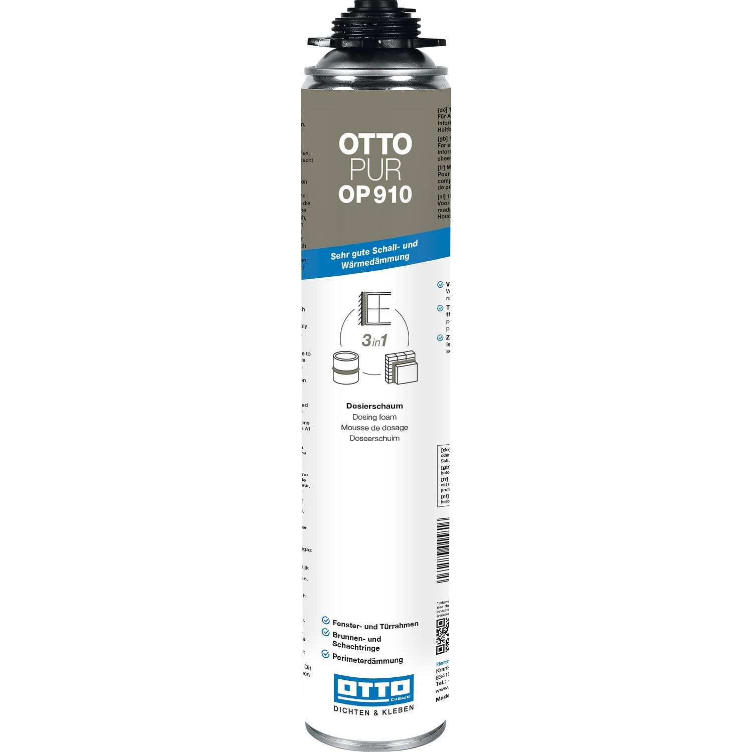 OTTOPUR OP 910 - Der 3in1 Dosierschaum mit sehr guter Schall- und Wärmedämmung OTTOPUR OP 910 - Der 3in1 Dosierschaum mit sehr guter Schall- und Wärmedämmung
