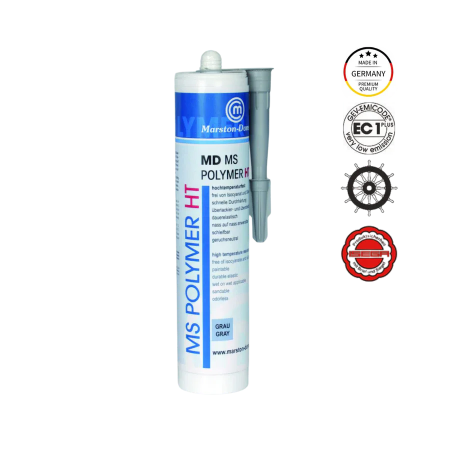 MD MS Polymer HT Grau - Profi-Montagekleber - hochtemperaturbeständig & extra starke Haftung - 440 g Kartusche MD MS Polymer HT Grau - Profi-Montagekleber - hochtemperaturbeständig & extra starke Haftung - 440 g Kartusche