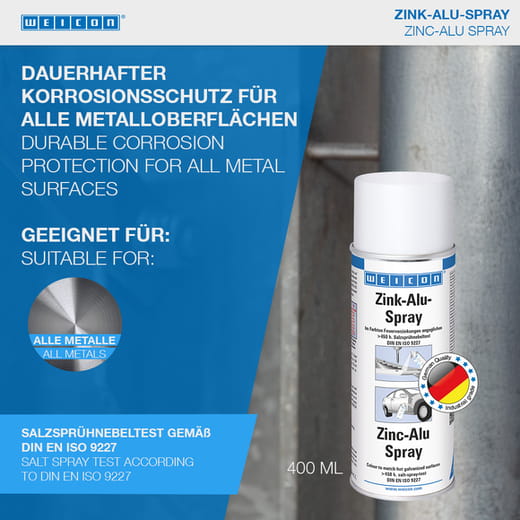 WEICON Zink-Alu-Spray – Anwendung WEICON Zink-Alu-Spray – Anwendung