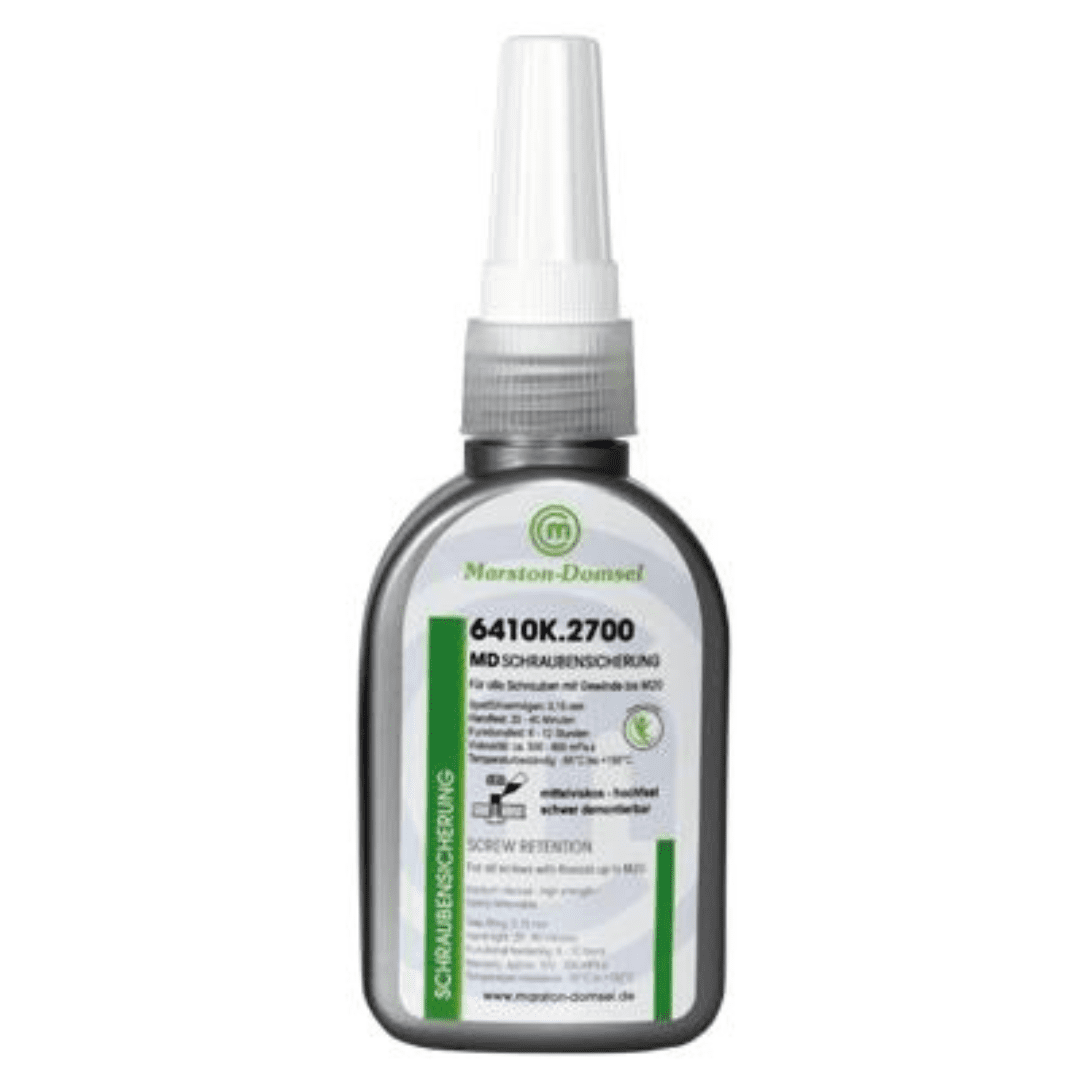 MD Schraubensicherung 6410K.2700 - anaerobe Gewindesicherung - hochfest, mittelviskos, silber, kennzeichnungsfrei- 50 g Flasche