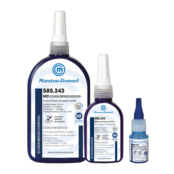 MD Schraubensicherung 585.243 - anaerobe Gewindesicherung - mittelfest, hochviskos, demontierbar - 20g Flasche MD Schraubensicherung 585.243 - anaerobe Gewindesicherung - mittelfest, hochviskos, demontierbar - 20g Flasche