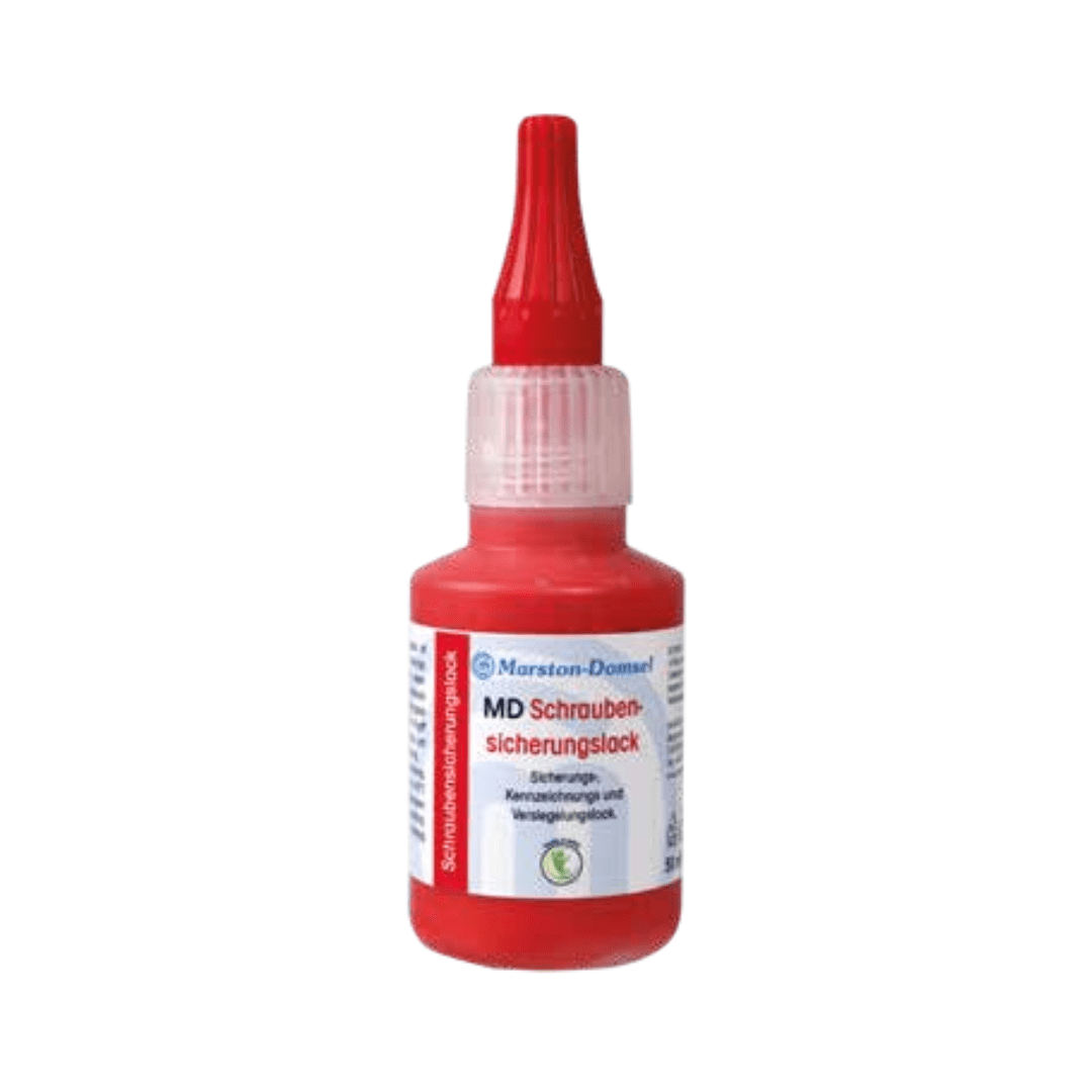 MD Schraubensicherungslack rot - Sicherungs- & Markierungslack - schnelltrocknend & zur Sichtkontrolle - 50ml Flasche