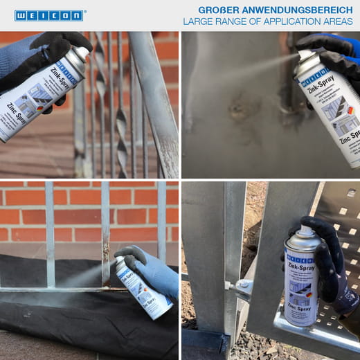 WEICON Zink-Spray – Anwendung WEICON Zink-Spray – Anwendung