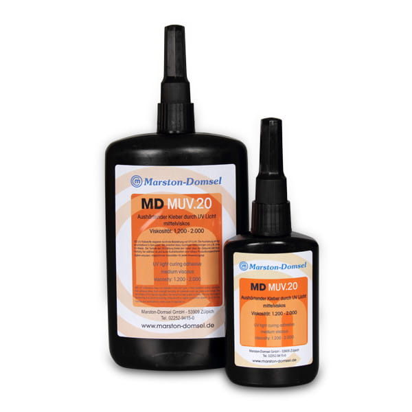 MD-UV Kleber 20 - UV-härtender Klebstoff - sekundenschnell härtend & transparent