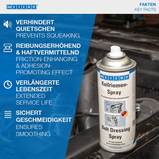 WEICON Keilriemen-Spray – Anwendung