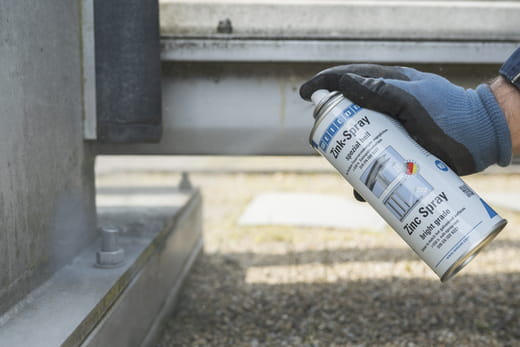 WEICON Zink-Spray spezial hell – Anwendung WEICON Zink-Spray spezial hell – Anwendung