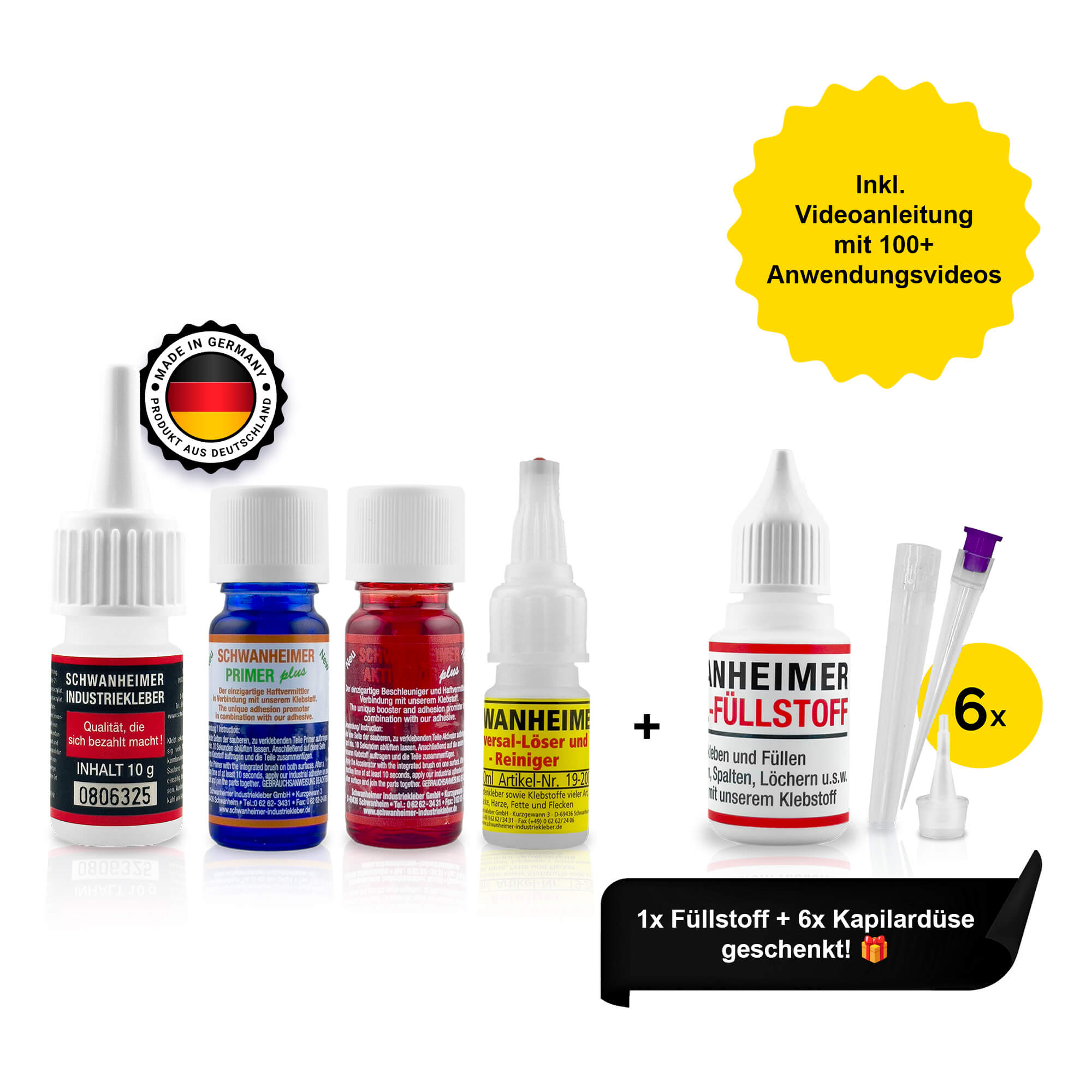 All-In-One Schwanheimer Industriekleber System - Klebt nicht gibt's nicht All-In-One Schwanheimer Industriekleber System - Klebt nicht gibt's nicht