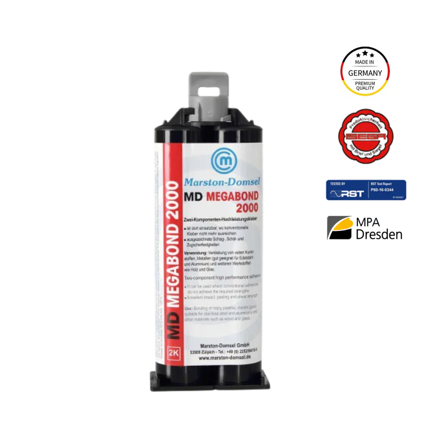 MD Megabond 2000 10:1 - 2K-Acryl-Konstruktionskleber - extrem stark & schnellhärtend - 25g Doppelspritze MD Megabond 2000 10:1 - 2K-Acryl-Konstruktionskleber - extrem stark & schnellhärtend - 25g Doppelspritze