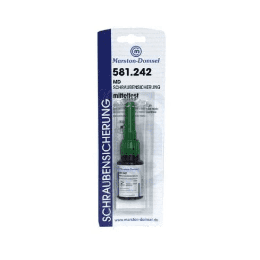 MD Schraubensicherung 581.242 - anaerobe Gewindesicherung - mittelfest, mittelviskos, demontierbar - 20g Flasche MD Schraubensicherung 581.242 - anaerobe Gewindesicherung - mittelfest, mittelviskos, demontierbar - 20g Flasche