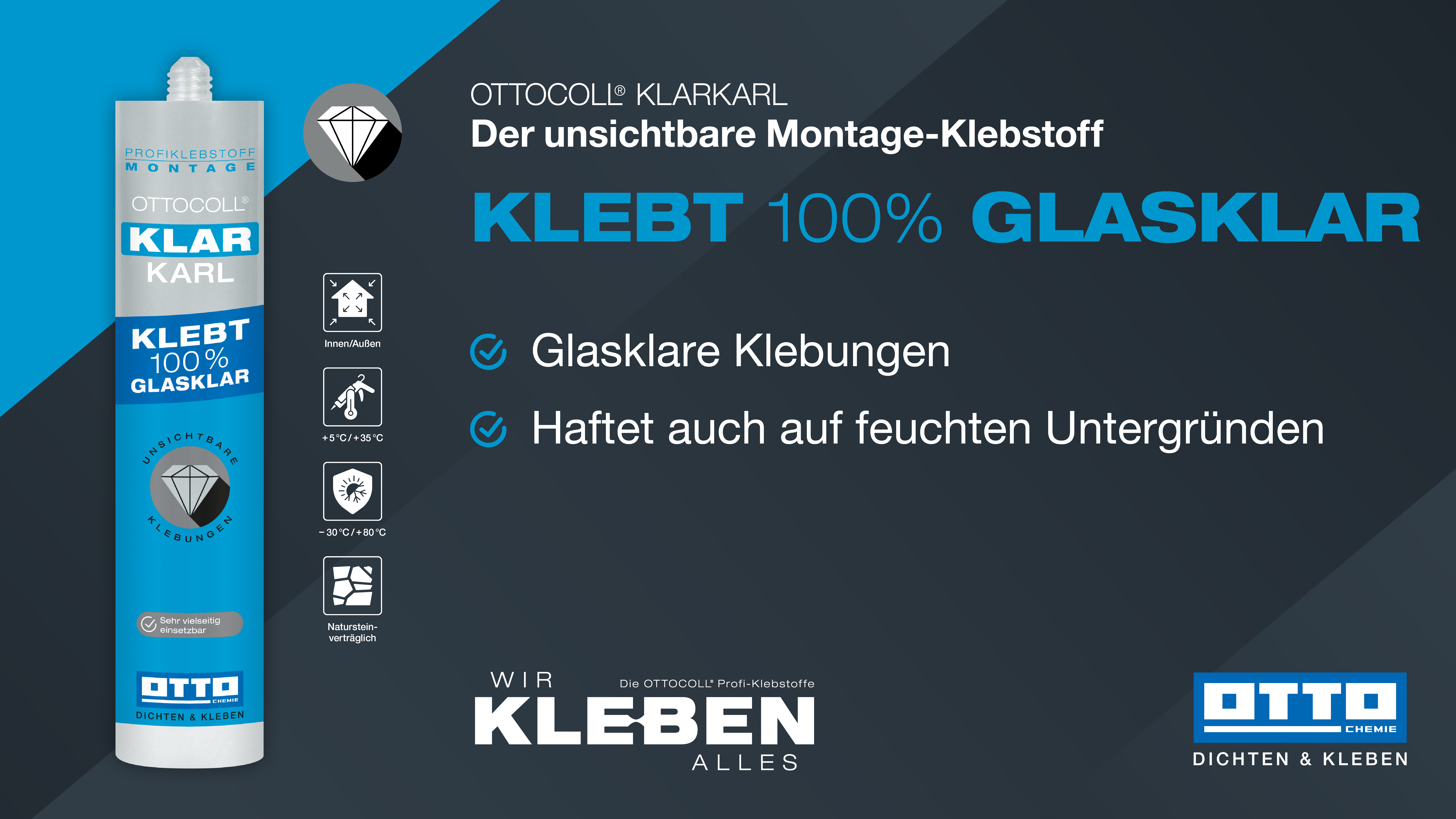OTTOCOLL® KLARKARL 290 ml - Der unsichtbare Montage-Klebstoff OTTOCOLL® KLARKARL 290 ml - Der unsichtbare Montage-Klebstoff