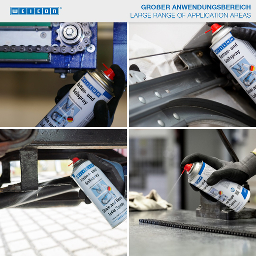 WEICON Ketten- und Seilspray – Anwendung