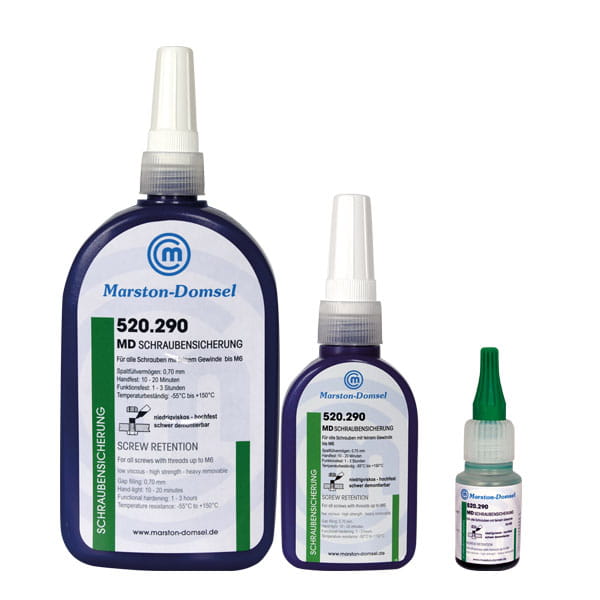 MD Schraubensicherung 520.290 - anaerobe Gewindesicherung - hochfest, niedrigviskos, demontierbar MD Schraubensicherung 520.290 - anaerobe Gewindesicherung - hochfest, niedrigviskos, demontierbar
