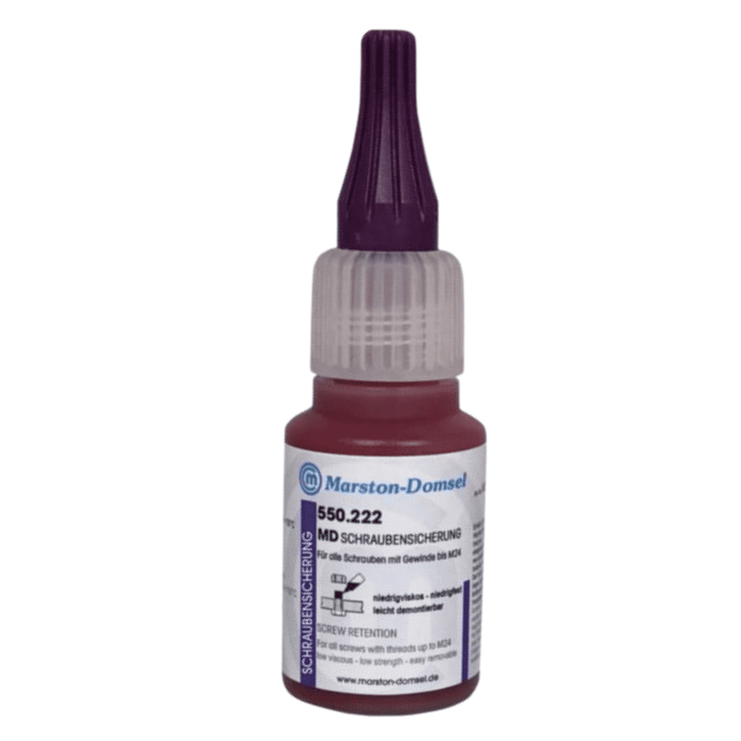 MD Schraubensicherung 550.222 - anaerobe Gewindesicherung - niedrigfest, niedrigviskos, vibrationsbeständig -20g Flasche