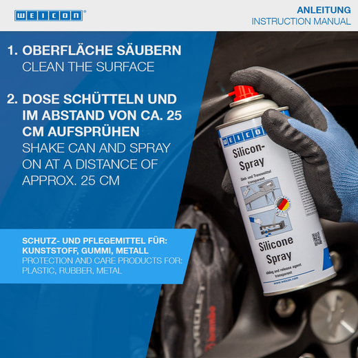 WEICON Silicon-Spray – Anwendung