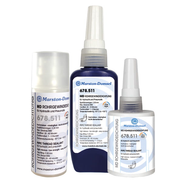 MD Gewindedichtung 678.511 - anaerobe Rohrgewindedichtung - niedrigfest, hochviskos, vibrationsbeständig MD Gewindedichtung 678.511 - anaerobe Rohrgewindedichtung - niedrigfest, hochviskos, vibrationsbeständig
