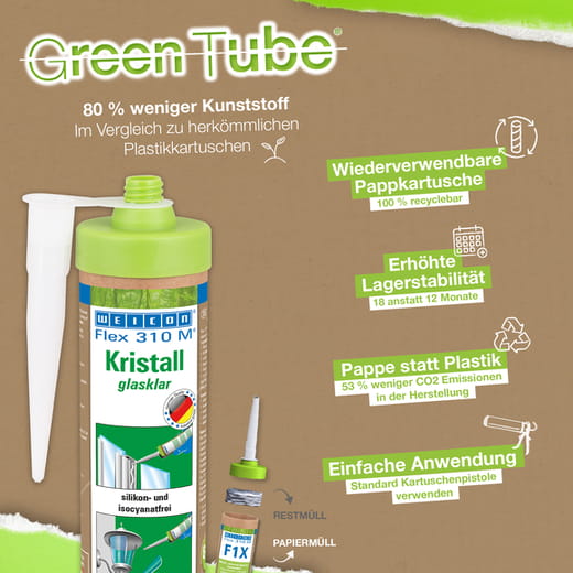 WEICON Flex 310 M® Kristall – Anwendung
