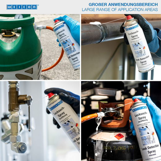 WEICON Lecksuch-Spray dickflüssig – Anwendung