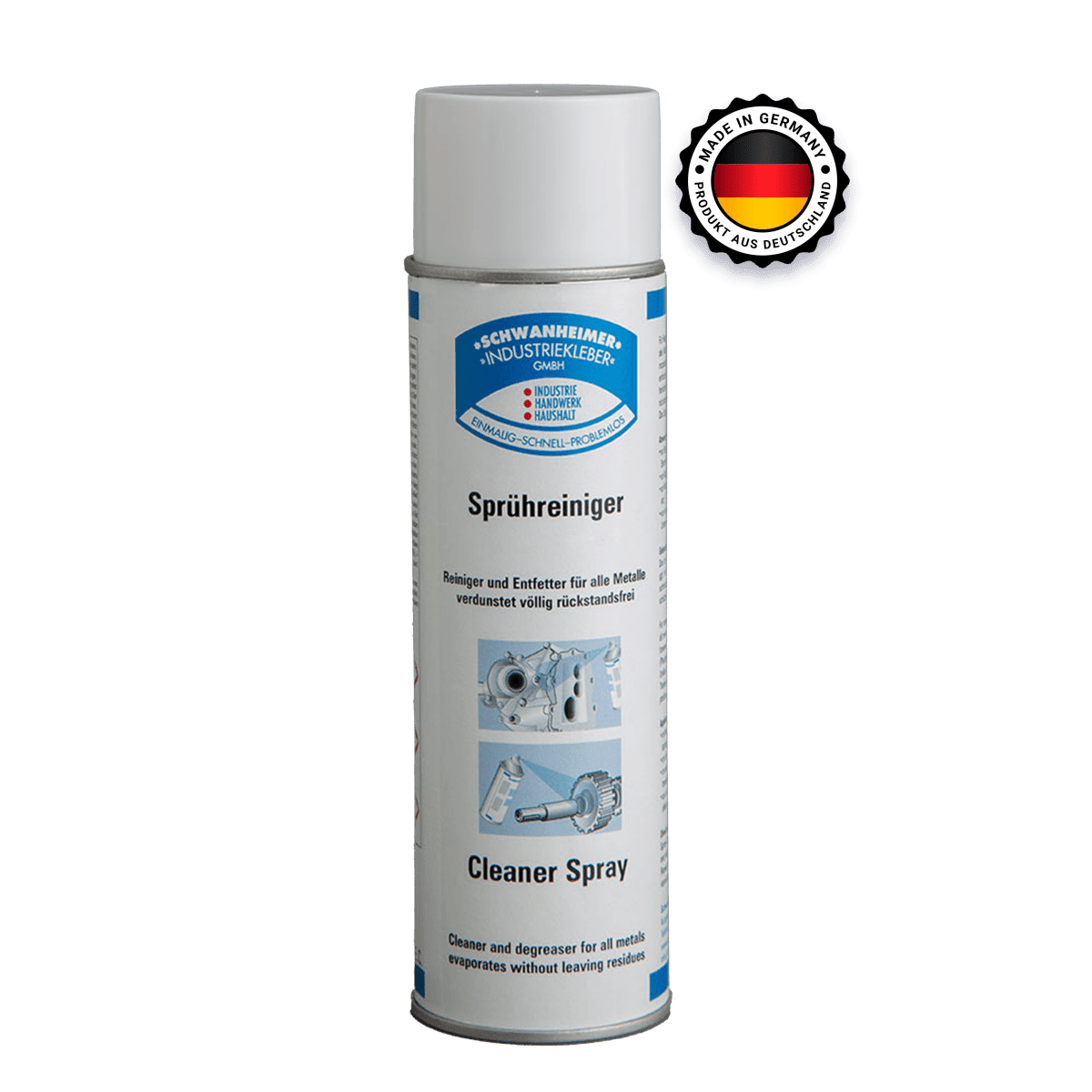 Schwanheimer Sprühreiniger 500ml - Reinigung & Oberflächenvorbehandlung vor dem Kleben - rückstandsfreie Verdunstung & Über-Kopf-Arbeiten möglich - für extra starke Verklebungen Schwanheimer Sprühreiniger 500ml - Reinigung/ Oberflächenvorbehandlung vor dem kleben - völlig rückstandfreie Verdunstung & arbeiten über Kopf möglich - KleberKompass