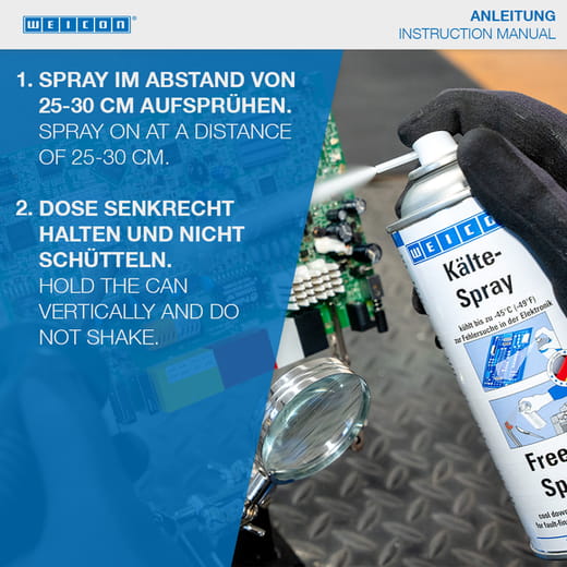 WEICON Kälte-Spray – Anwendung