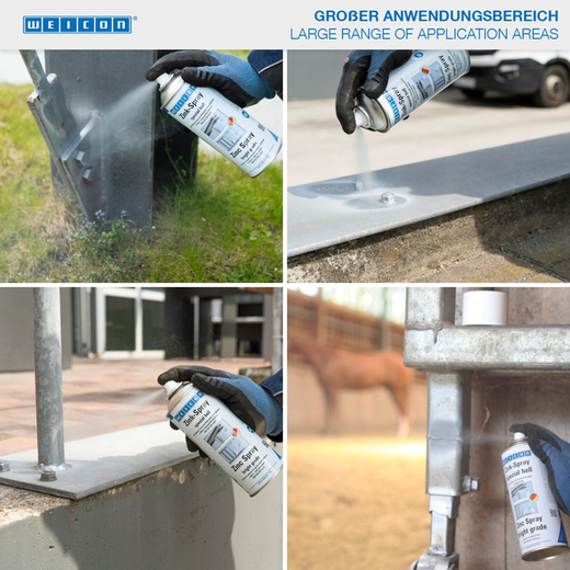 WEICON Zink-Spray spezial hell – Anwendung WEICON Zink-Spray spezial hell – Anwendung