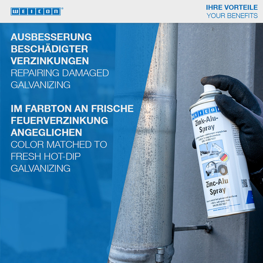 WEICON Zink-Alu-Spray – Anwendung