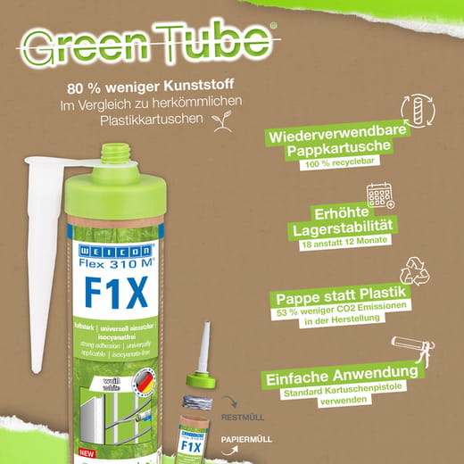 WEICON Green Tube Flex 310 M F1X – Anwendung