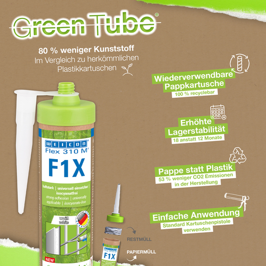 WEICON Green Tube Flex 310 M F1X – Anwendung WEICON Green Tube Flex 310 M F1X – Anwendung