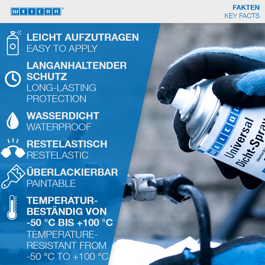 WEICON Universal Dicht-Spray – Anwendung WEICON Universal Dicht-Spray – Anwendung